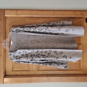 Gray leopard print Established 1946 cardigan